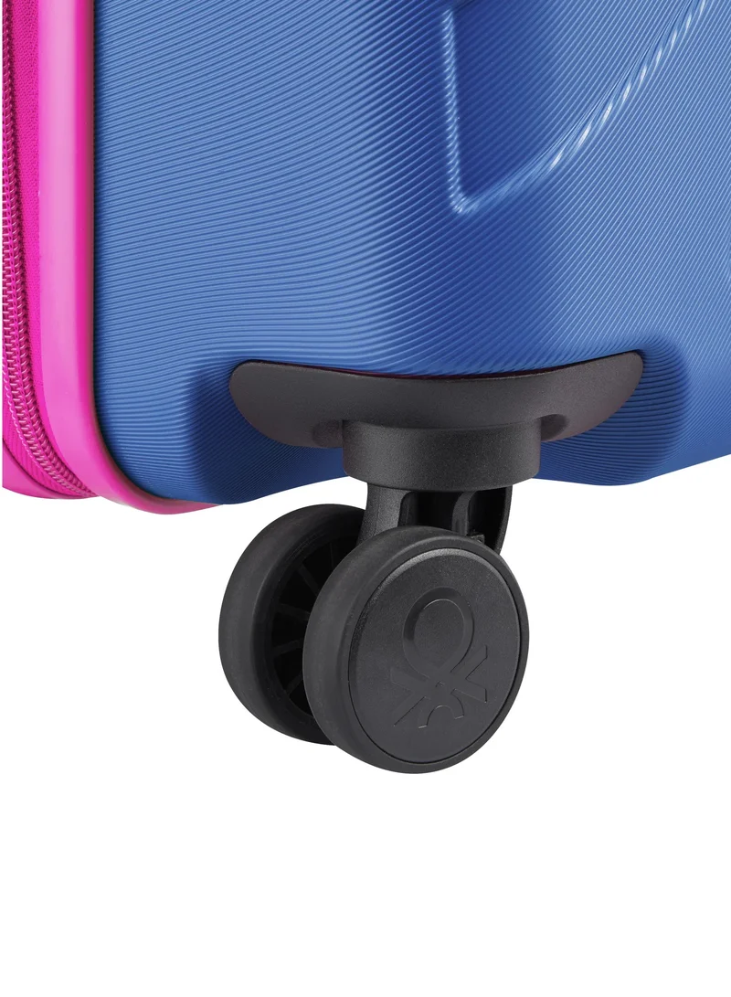 UNITED COLORS OF BENETTON  Fabrica 55 Cm 4 Double Wheeled Hardside Non-Expandable Cabin Luggage Trolley Case - Blue  | Best Price UAE